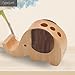 Apor Cell Phone Stand, Wood Made Elephant Phone Stand for Smartphone with Pen Holder Desk Organizer (Small)