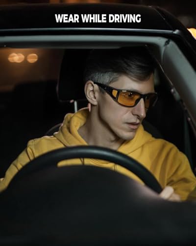 Image of Night Driving Glasses for Men Women Fit Over Sunglasses Anti Glare Polarized HD Night Vision Glasses