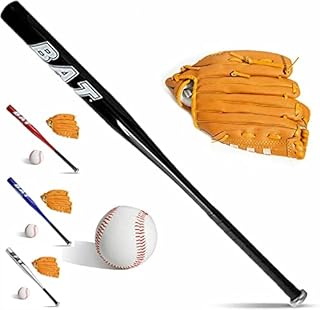 D.I.L  Baseball Bat+Baseball+Glove set 25" 28" 30" 32" 34" Aluminium Glove Lightweight Full Size Youth