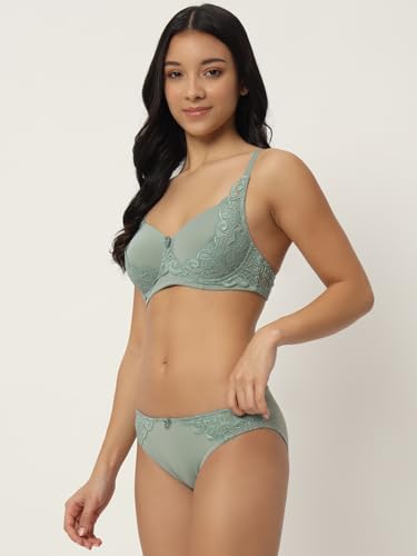 Image of Full Coverage Comfortable Wireless Padded Bra and Hot Panty Set for Women's and Girls