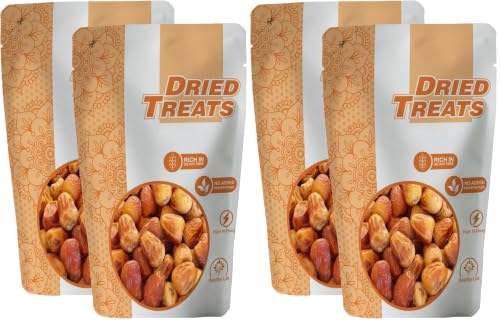 Image of Dried Treats Premium Fresh Dates (Yellow Dates /Peela Khajoor, 500G) (Pack of 2)
