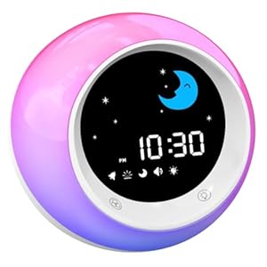 I·CODE Time to Wake Alarm Clock for Kids, Children’s Sleep Trainer, Kids Wake Up Light, Sleep Sound Machine