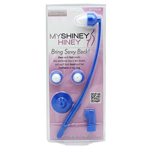 My Shiney Hiney Bristle Cleansing Brush Set, Medium, Blue