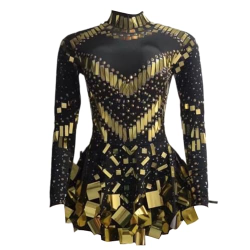 Women’s Sparkly Dress Long Sleeve Club Outfit for Night Parties, Stage Performances and Special