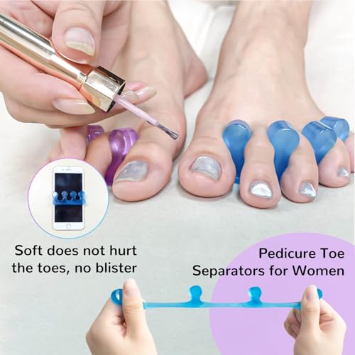 sunfatt toe separators for pedicuretoe separators for womenpedicure toe spacers for separating toenails or nailseasy finger and toenail polish groomingsoft gel toe spacers pedicure kit