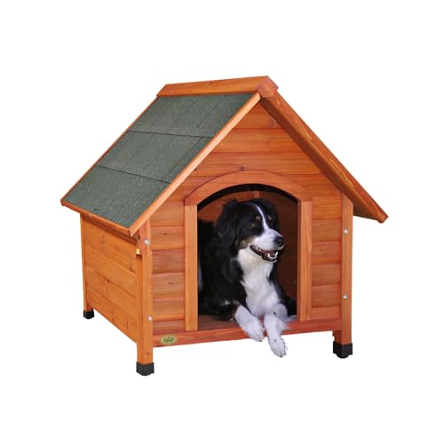 TRIXIE wetterfestes und frei justierbares Hundehaus 'natura Hundehütte Cottage Satteldach, M: 77 × 82 × 88 cm, braun'- 39531