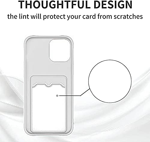 Loirtlluy Liquid Silicone Wallet Case For Iphone 8 Plus, Iphone 7 Plus, Soft Slim Protective Case With Card Holder Sleeve, Wallet Card Pocket Cover For Iphone 8 Plus/ 7 Plus, White #TOP2