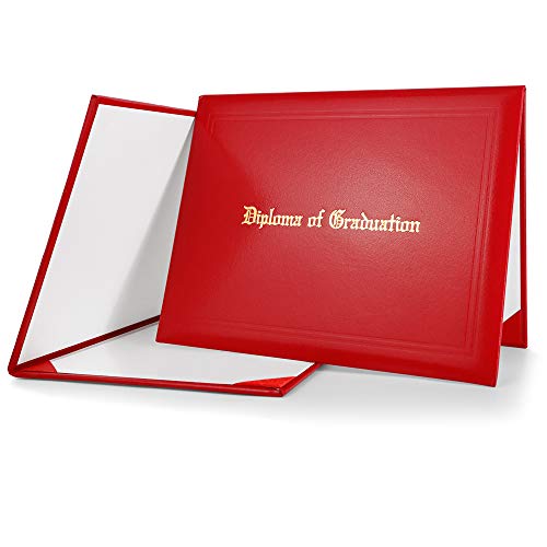 Graduationmall Imprinted Diploma Cover For Certificate 8.5''X 11'' (Red) #TOP8