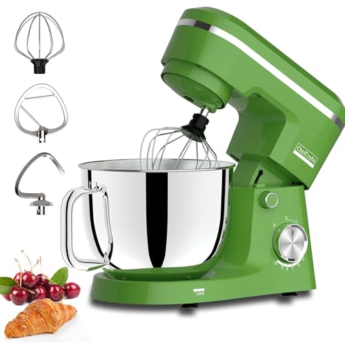Household-Stand-Mixer-with-65-Quart-Bowl-Electric-Food-Mixer-10p-Speeds-660W-Kitchen-Tilt-Head-Bread-Dough-and-Cake-Mixers-with-Dough-Hook-Whisk-Beater-Splash-Guard Household Stand Mixer with 6.5 Quart Bowl, Electric Food Mixer 10+p Speeds 660W, Kitchen Tilt-Head Bread Dough and Cake Mixers with Dough Hook, Whisk, Beater, Splash Guard - Image 1