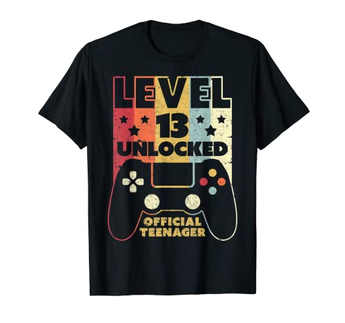 13th Birthday Shirt. Level 13 Unlocked, Official Teenager T-Shirt