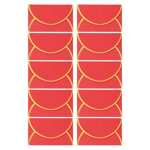 CAPASTEC 封筒 おしゃれ パール紙 メッセージカード 案内状 挨拶状 ポストカード 招待状 ビジネス用 結婚式 パーティー用封筒 10枚 レッド