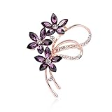 Material: LUCITA BLCNZLORY Vintage Broche Pin Moda Flor Broches Pin Broche Mujer Vestido Escote Decoración