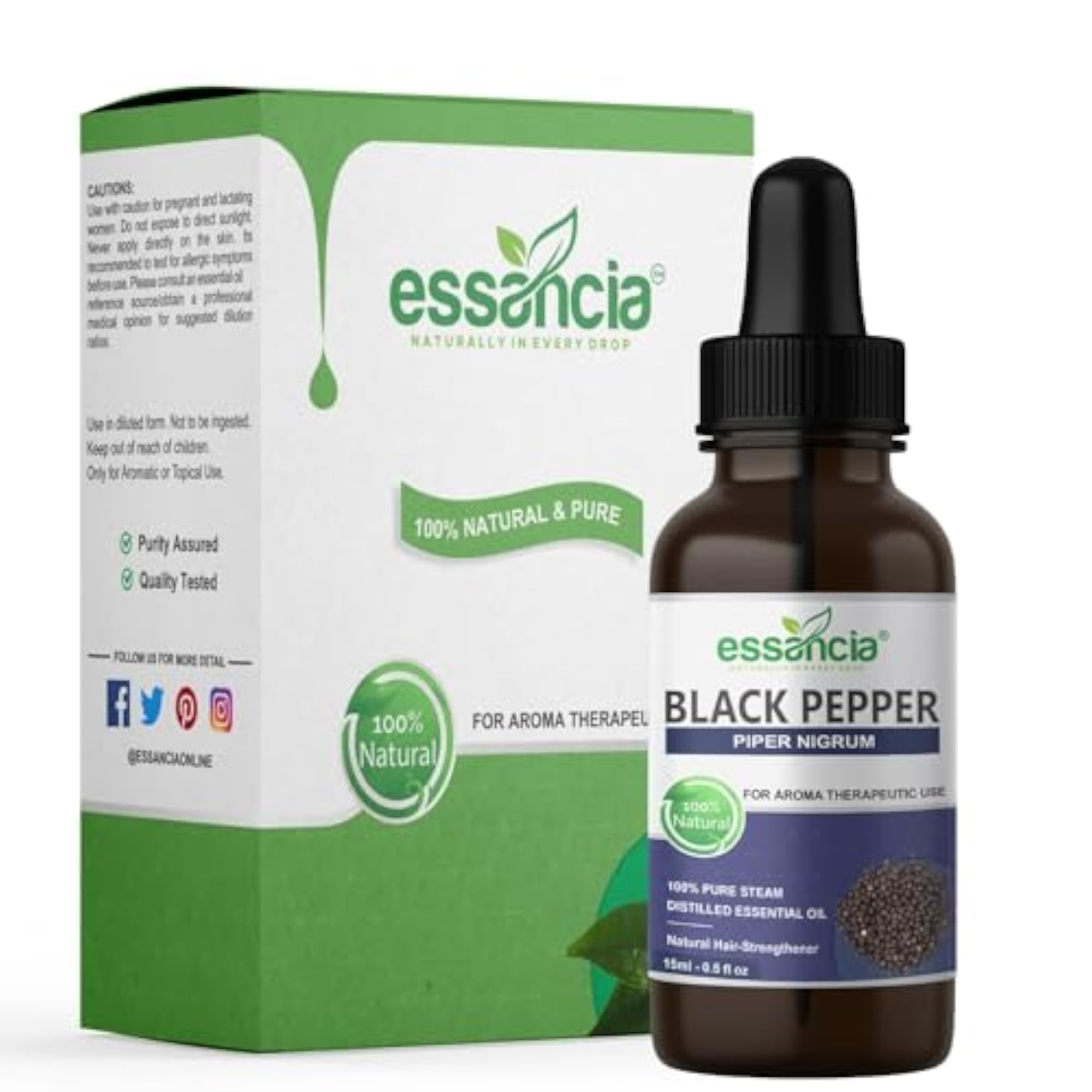 Pepper Essential Oil - 100% Pure, 15ml