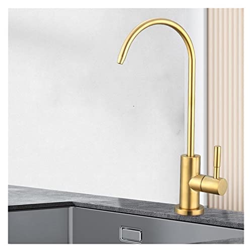 Fregadero de acero inoxidable 304, grifo de cocina dorado de refrigeración individual, filtro de bebida directa for cocina de 1/4 ', grifo purificador de ósmosis inversa (Color : Motor With Bracket)