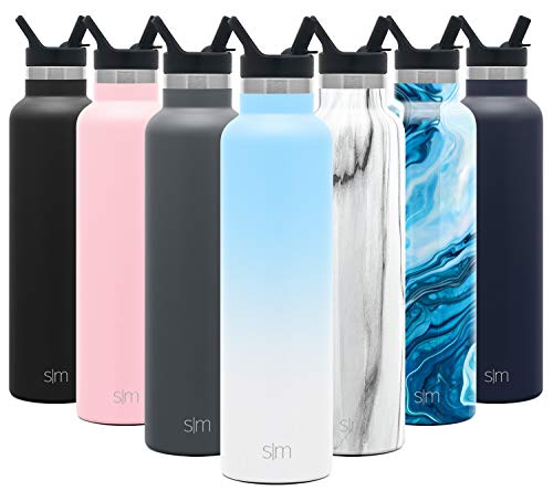 Simple Modern 24oz Ascent Water Bottle with Straw Lid - Stainless Steel Hydro