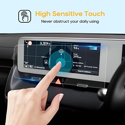 GPS Proteggi Schermo per Hyundai Ioniq 5 Right Hand Drive 2021,AntiGraffio Navigazione per Auto Schermo in Vetro Temperato Pellicola Protettiva