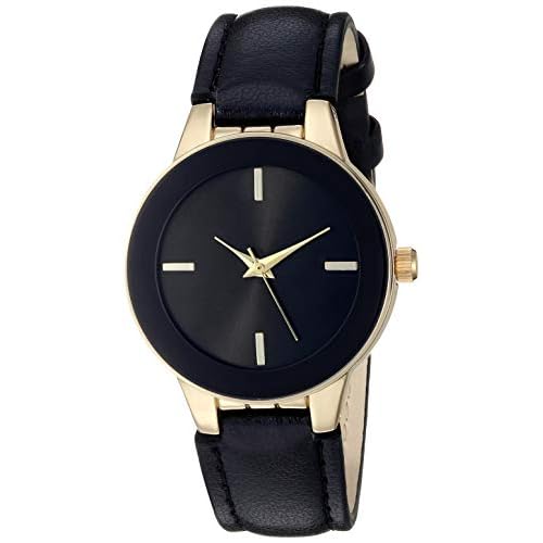 Amazon Essentials Women’s Faux Leather Strap Watch