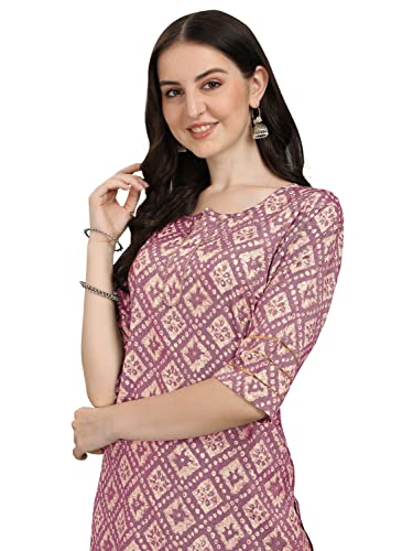 Image of Youthnic Women's Rayon Foil Print Kurta and Palazzo Set