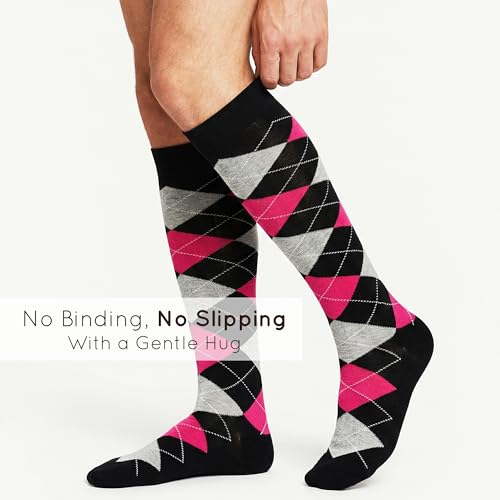 Image of Mysocks Unisex Knee High Long Socks Argyle