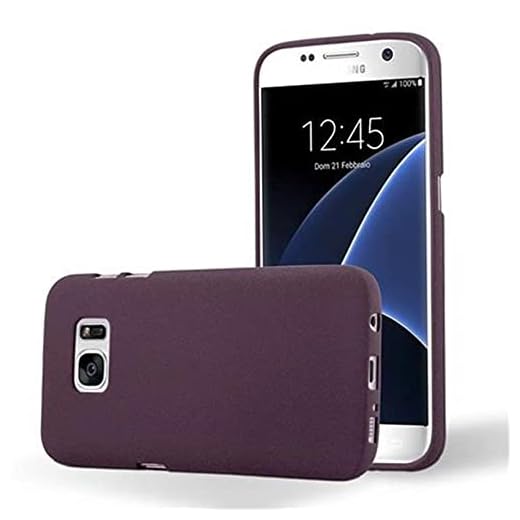 Cadorabo Funda para Samsung Galaxy S7 en Frost Lila Burdeos - Cubierta Proteccíon de Silicona TPU Delgada e Flexible con Antichoque - Gel Case Cover Carcasa Ligera