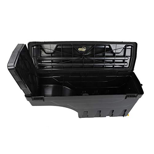 LucaSng Truck Bed Wheel Well Storage Case Tool Box Compatible with Dodge Ram 1500 2500 3500 2002-2018 Rear Driver & Passenger Side Black Lockable Storage Box Unit One Pair