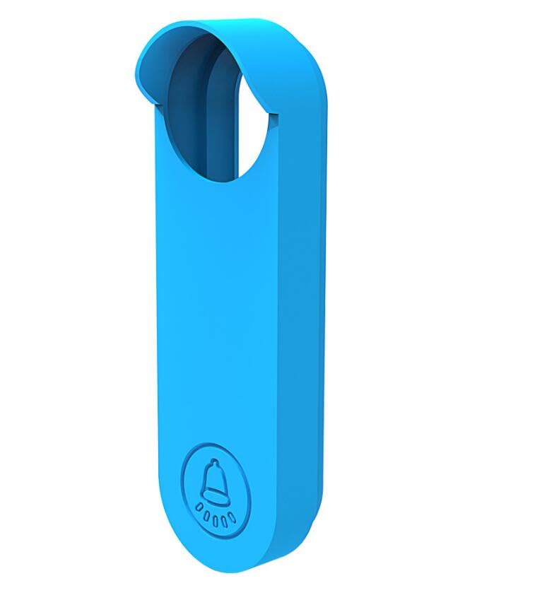 Coyktonty Silicone Case Doorbell Cover Weatherproof Protective Silicone for Google Nest Doorbell Case Anti-UV (Blue)