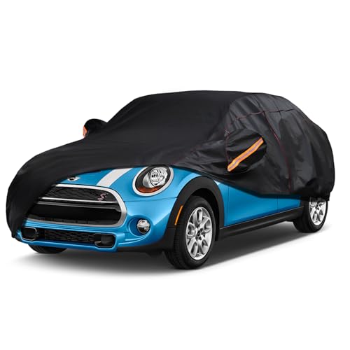 Coverra 6 Layer Car Cover Custom Fit for 2002-2025 Mini Cooper/Cooper S/Hardtop/Convertible 2-Door, Heavy Duty Waterproof All Weather Car Tarp Outdoor Protection with Cotton Lining
