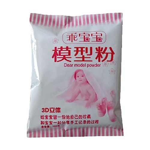 WOURRD Polvo de moldeo de pies de mano para bebé, polvo de fundición para el crecimiento del bebé, huellas de manos, familia