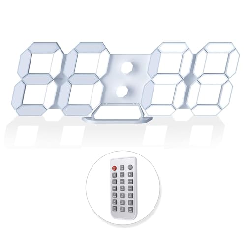 EDUP HOME 3D LED Neon Digital Desk Wall Alarm Clock RGB