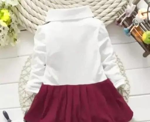 Image of Kid Girls Crepe Knee Length Stylish Dress| Comfortable, Breathable, Lightweight, Skin Friendly|SL 37