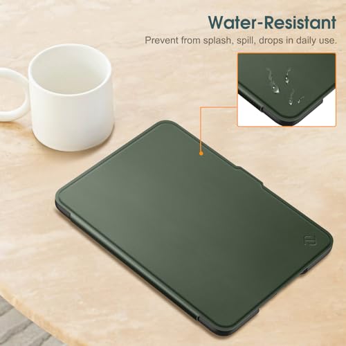 Image of Fintie Case for 7 inch All-New Kindle Paperwhite (12th Generation, 2024) and Kindle Colorsoft Signature Edition - Slim Lightweight Shell PU Leather Protective Cover with Auto Sleep /Wake, Alpine Green
