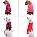 SCENEREAL Dog Winter Coat Christmas Reversible Jacket Warm Cold Weather Coats Windproof Waterproof Buffalo Plaid Vest Clothes for Small Medium Large Dogs Pets