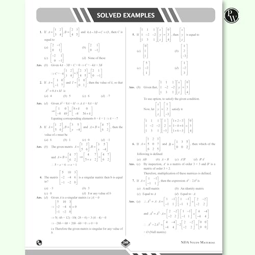Image of PW Shaurya NDA /NA Mathematics Book | 2025 Solved Paper | Chapterwise Theory, Solved Examples, Practice Exercises | For National Defence Academy & Naval Academy Exam 2025-26