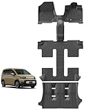 LUCKEASY ホンダ 新型 フリード GT系 ハイブリッド車 専用 フロアマット＋ラゲッジマット フリード 3Dフロアマット (FREED GT5 GT6 GT7 GT8) 立体カーマット 足元 TPE素材 防水 滑り防止 耐汚れ 車種専用設計 取付簡単 保護パーツ カスタムパーツ 1-3列目+トランクマット 6Pセット(ハイブリッド車/6人乗り,R6.6-現行)