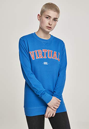 Mister Tee Damen Virtual Girl Crewneck Sweatshirt, Cobalt Blue, L Cover
