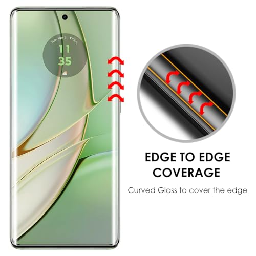 Image of SHILD� - (Pack 1 Curved Perfect - Fits Design Tempered Glass Screen Protector For Motorola Moto Edge 40 | UV Tempered Glass Protector For Moto Edge 40-9H Hardness /HD /Fingerprint Working