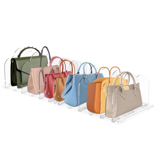 KTZCTPCA Divisores de prateleira, organizador de bolsa de acrílico, divisórias de prateleira transparentes de acrílico, organizador de prateleira de bolsa multiuso para bolsa, divisória de prateleira