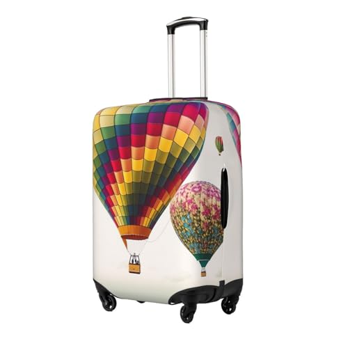 Color Hot Air Balloon Luggage Cover Washable Suitcase Covers Tsa Approved Elastic Spandex Suitcase Protector Anti-Scratch Travel Baggage Cover Fit 18-32 Inch Luggage2