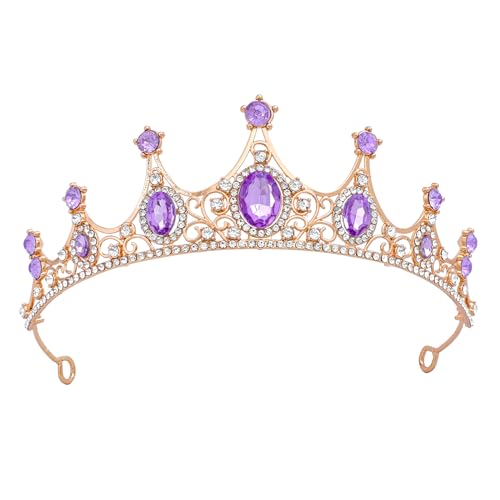 Tiara de cristal y corona de cumpleaños para mujer diadema de fiesta de princesa Halloween