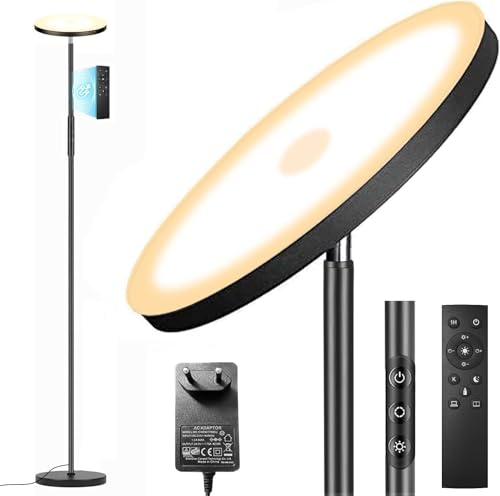 LED Stehlampe Deckenfluter, 3600LM 36W Super Hell Dimmbar...