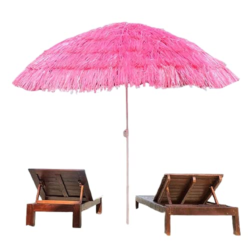 Parasolas de paja Hawaii con protección solar impermeable para jardín exterior