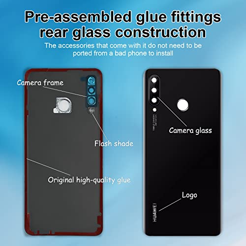 Eonpam Back Cover Glass for Huawei P30 Lite Rear Glass Replacement with Camera Lens + Repair Kit Genuine Rear Housing (Peacock Blue) - Image 3