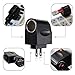 Qi Mei 2 Pack Cigarette Lighter Socket Adapter AC to DC Car and Household Universal,90~240V Mains to 12V (Black)