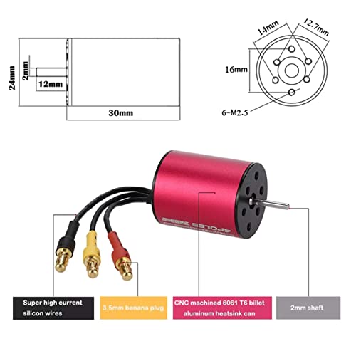 Goolrc S2430 7200Kv Brushless Motor 25A Esc 2.2Kg Metal Gear Servo Combo Set For 1/14 1/16 1/18 Rc Car #TOP4
