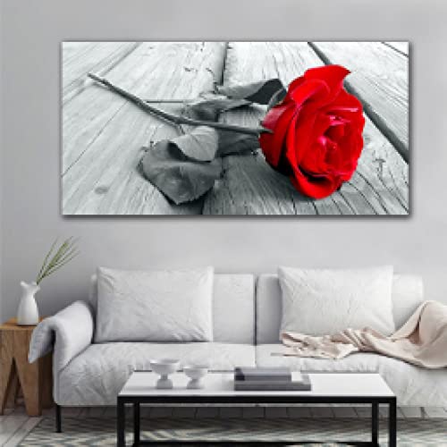 Peinture noir blanc rose rouge pour décoration murale salon