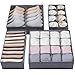 Aufbewahrungsbox,Faltbare Ordnungssystem Kleiderschrank,Verschiedenen Größen Schrank Schublade Organizer,Wickelkommode Organizer Schublade,Aufbewahrungsboxen Stoff für Kleidung,Unterwäsche,4er-Set