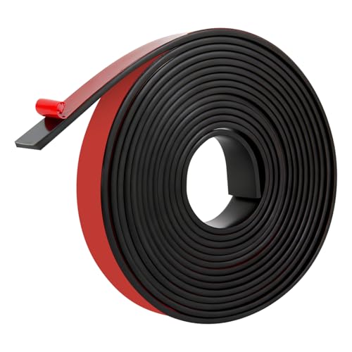 Neopren Gummistreifen Selbstklebend 5m x 25mm x 3mm Gummistreifen 3mm Vollgummiprofile Gummi Klebeband für DIY Bodenbeläge Schutz Stoßschutz Rutschfest