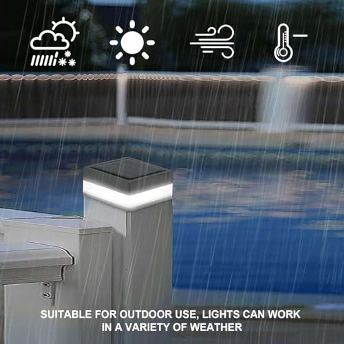 Luces solares de poste bicolor e impermeables para decoración de jardín y terrazas 7