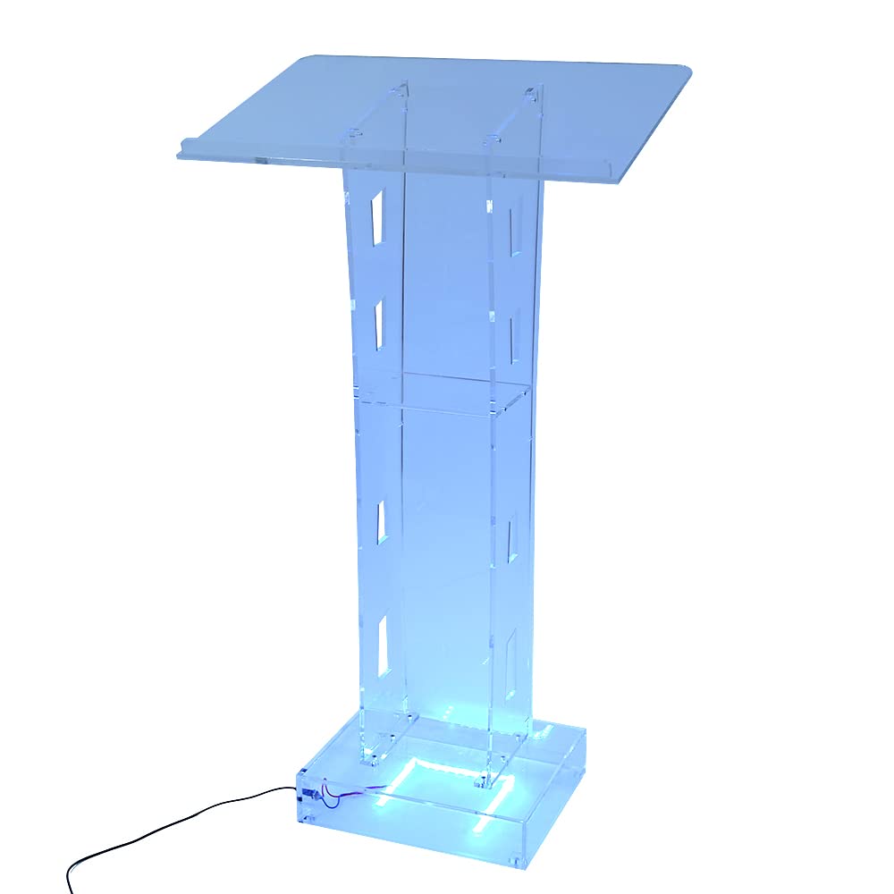 Buy Acrylic Podium with Light Professional Presentation Lecterns & Podiums 43" Tall Acrylic