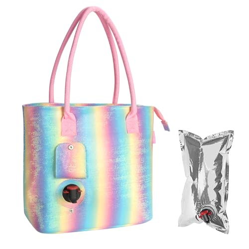 Tirrinia Beach Cooler for Travel Gift,Drink Purse Travel Bag with Hidden Dispenser,Leakproof...